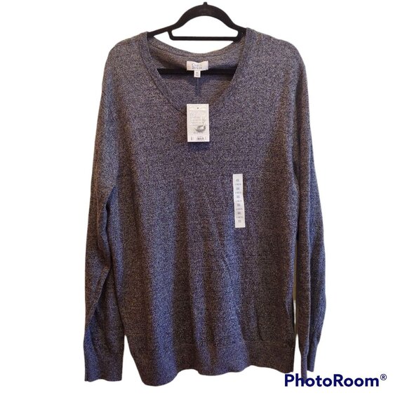 NWT Croft & Barrow Sweater Mens XXL Gray The Easy Care Sweater Men's Space dyed - Picture 1 of 11